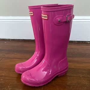 Hunter Kids Pink Rain Boots